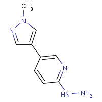 1427473-71-9 [5-(1-methylpyrazol-4-yl)pyridin-2-yl]hydrazine chemical structure