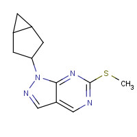 1365170-02-0 1-(3-bicyclo[3.1.0]hexanyl)-6-methylsulfanylpyrazolo[3,4-d]pyrimidine chemical structure