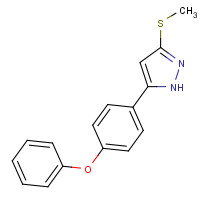 671754-10-2 3-methylsulfanyl-5-(4-phenoxyphenyl)-1H-pyrazole chemical structure