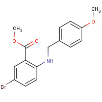 1263052-18-1 methyl 5-bromo-2-[(4-methoxyphenyl)methylamino]benzoate chemical structure