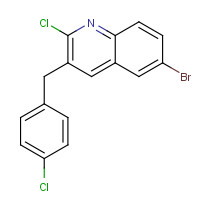918518-99-7 6-bromo-2-chloro-3-[(4-chlorophenyl)methyl]quinoline chemical structure