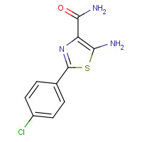 1206630-07-0 5-amino-2-(4-chlorophenyl)-1,3-thiazole-4-carboxamide chemical structure