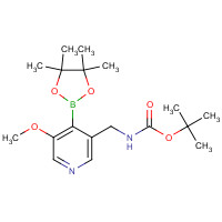 1247726-98-2 tert-butyl N-[[5-methoxy-4-(4,4,5,5-tetramethyl-1,3,2-dioxaborolan-2-yl)pyridin-3-yl]methyl]carbamate chemical structure