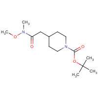 416852-69-2 tert-butyl 4-[2-[methoxy(methyl)amino]-2-oxoethyl]piperidine-1-carboxylate chemical structure