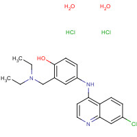 6398-98-7 4-[(7-chloroquinolin-4-yl)amino]-2-(diethylaminomethyl)phenol;dihydrate;dihydrochloride chemical structure