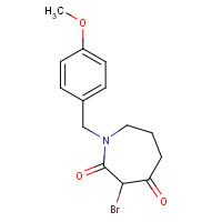 1312415-24-9 3-bromo-1-[(4-methoxyphenyl)methyl]azepane-2,4-dione chemical structure