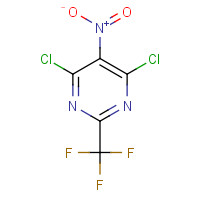 715-46-8 4,6-dichloro-5-nitro-2-(trifluoromethyl)pyrimidine chemical structure