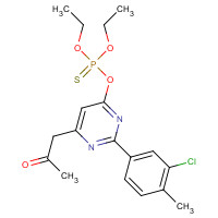 680214-56-6 1-[2-(3-chloro-4-methylphenyl)-6-diethoxyphosphinothioyloxypyrimidin-4-yl]propan-2-one chemical structure