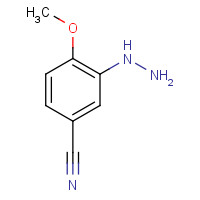 1388036-46-1 3-hydrazinyl-4-methoxybenzonitrile chemical structure