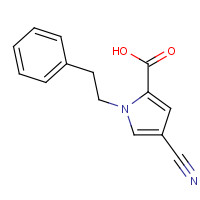 66491-01-8 4-cyano-1-(2-phenylethyl)pyrrole-2-carboxylic acid chemical structure