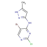 280582-79-8 5-bromo-2-chloro-N-(5-methyl-1H-pyrazol-3-yl)pyrimidin-4-amine chemical structure