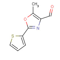 915923-87-4 5-methyl-2-thiophen-2-yl-1,3-oxazole-4-carbaldehyde chemical structure