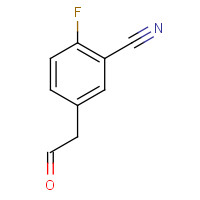 1025727-38-1 2-fluoro-5-(2-oxoethyl)benzonitrile chemical structure