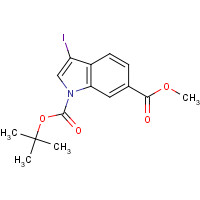 850374-94-6 1-O-tert-butyl 6-O-methyl 3-iodoindole-1,6-dicarboxylate chemical structure