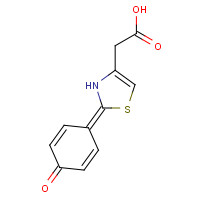 23551-34-0 2-[2-(4-oxocyclohexa-2,5-dien-1-ylidene)-3H-1,3-thiazol-4-yl]acetic acid chemical structure