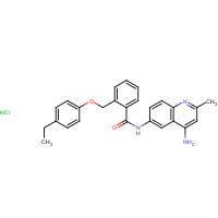 244218-51-7 N-(4-amino-2-methylquinolin-6-yl)-2-[(4-ethylphenoxy)methyl]benzamide;hydrochloride chemical structure