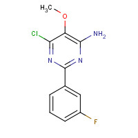 1303588-03-5 6-chloro-2-(3-fluorophenyl)-5-methoxypyrimidin-4-amine chemical structure