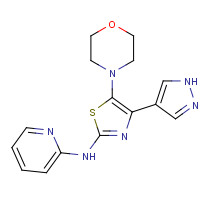 1235312-49-8 5-morpholin-4-yl-4-(1H-pyrazol-4-yl)-N-pyridin-2-yl-1,3-thiazol-2-amine chemical structure