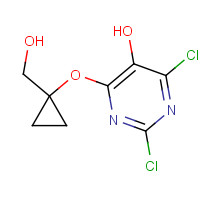 1572048-47-5 2,4-dichloro-6-[1-(hydroxymethyl)cyclopropyl]oxypyrimidin-5-ol chemical structure