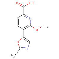1363148-57-5 6-methoxy-5-(2-methyl-1,3-oxazol-5-yl)pyridine-2-carboxylic acid chemical structure