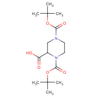181955-79-3 1,4-bis[(2-methylpropan-2-yl)oxycarbonyl]piperazine-2-carboxylic acid chemical structure