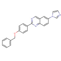 1005032-11-0 6-imidazol-1-yl-2-(4-phenylmethoxyphenyl)quinazoline chemical structure