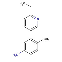 1207878-23-6 3-(6-ethylpyridin-3-yl)-4-methylaniline chemical structure