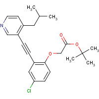 1240287-16-4 tert-butyl 2-[4-chloro-2-[2-[4-(2-methylpropyl)pyridin-3-yl]ethynyl]phenoxy]acetate chemical structure