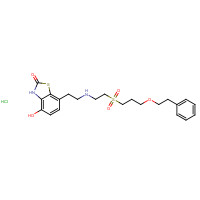 154189-24-9 4-hydroxy-7-[2-[2-[3-(2-phenylethoxy)propylsulfonyl]ethylamino]ethyl]-3H-1,3-benzothiazol-2-one;hydrochloride chemical structure