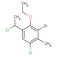1426700-27-7 3-bromo-1-chloro-5-(1-chloroethyl)-4-ethoxy-2-methylbenzene chemical structure