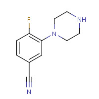 929884-93-5 4-fluoro-3-piperazin-1-ylbenzonitrile chemical structure