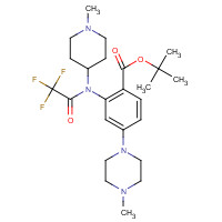 1108746-87-7 tert-butyl 4-(4-methylpiperazin-1-yl)-2-[(1-methylpiperidin-4-yl)-(2,2,2-trifluoroacetyl)amino]benzoate chemical structure