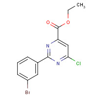 1263062-25-4 ethyl 2-(3-bromophenyl)-6-chloropyrimidine-4-carboxylate chemical structure