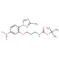 1356009-27-2 tert-butyl N-[3-[2-(3-methyl-1,2,4-triazol-1-yl)-5-nitrophenoxy]propyl]carbamate chemical structure