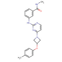 1332302-14-3 N-methyl-3-[[4-[3-(4-methylphenoxy)azetidin-1-yl]pyrimidin-2-yl]amino]benzamide chemical structure
