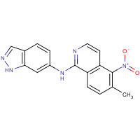 1446113-49-0 N-(1H-indazol-6-yl)-6-methyl-5-nitroisoquinolin-1-amine chemical structure
