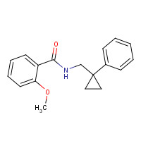 267404-25-1 2-methoxy-N-[(1-phenylcyclopropyl)methyl]benzamide chemical structure