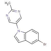 1610800-74-2 5-bromo-1-(2-methylpyrimidin-5-yl)indole chemical structure