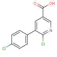 1012792-56-1 6-chloro-5-(4-chlorophenyl)pyridine-3-carboxylic acid chemical structure
