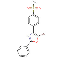 1207747-16-7 5-bromo-4-(4-methylsulfonylphenyl)-2-phenyl-1,3-oxazole chemical structure