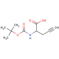 61172-66-5 2-[(2-methylpropan-2-yl)oxycarbonylamino]pent-4-ynoic acid chemical structure