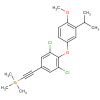 525575-59-1 2-[3,5-dichloro-4-(4-methoxy-3-propan-2-ylphenoxy)phenyl]ethynyl-trimethylsilane chemical structure