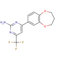 519056-64-5 4-(3,4-dihydro-2H-1,5-benzodioxepin-7-yl)-6-(trifluoromethyl)pyrimidin-2-amine chemical structure