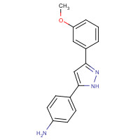 1196986-43-2 4-[3-(3-methoxyphenyl)-1H-pyrazol-5-yl]aniline chemical structure