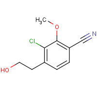 1255207-37-4 3-chloro-4-(2-hydroxyethyl)-2-methoxybenzonitrile chemical structure