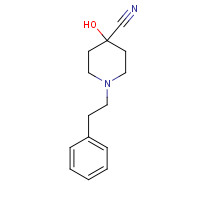 23804-59-3 4-hydroxy-1-(2-phenylethyl)piperidine-4-carbonitrile chemical structure