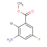 1342063-52-8 methyl 3-amino-2-bromo-5-fluorobenzoate chemical structure