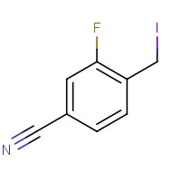 1341588-38-2 3-fluoro-4-(iodomethyl)benzonitrile chemical structure