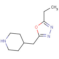 1263387-85-4 2-ethyl-5-(piperidin-4-ylmethyl)-1,3,4-oxadiazole chemical structure