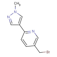 1314141-33-7 5-(bromomethyl)-2-(1-methylpyrazol-4-yl)pyridine chemical structure